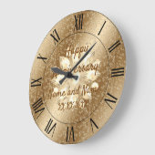 Happy verjaardagsfeest Large Clock Grote Klok (Hoek)