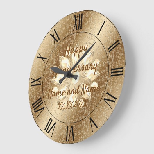 Happy verjaardagsfeest Large Clock Grote Klok (Hoek)