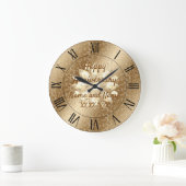 Happy verjaardagsfeest Large Clock Grote Klok (Huis)