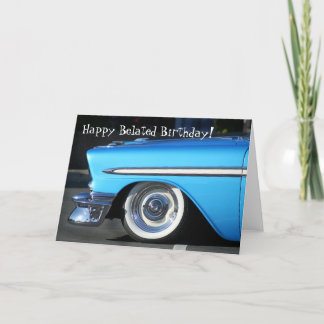 Happy Verlaat Verjaardag Vintage auto wenskaart Kaart