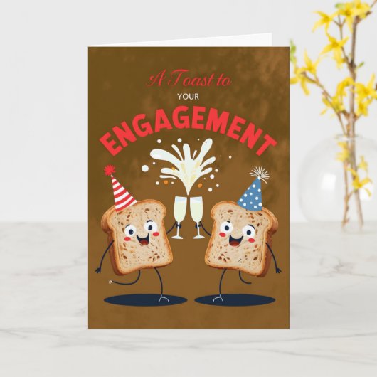 Happy Verloving Kaart (Gele Bloem)