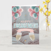 Happy Verloving Kaart (Gele Bloem)