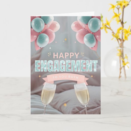 Happy Verloving Kaart (Gele Bloem)