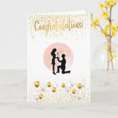 Happy Verloving Kaart (Gele Bloem)