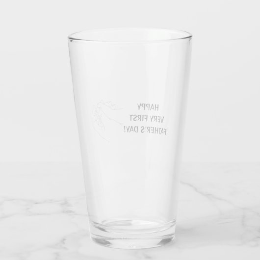 Happy Very First Vaderdag Glas (Achterkant)