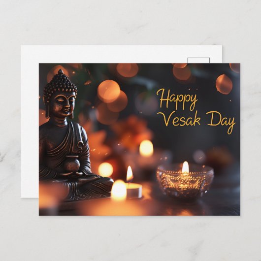 Happy Vesak Day Briefkaart (Voorkant / Achterkant)