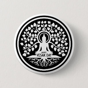 Happy Vesak Day Ronde Button 5,7 Cm