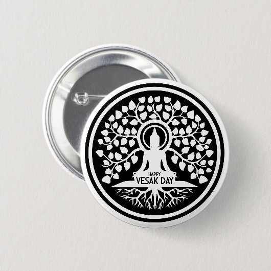 Happy Vesak Day Ronde Button 5,7 Cm (Voorkant /achterkant)