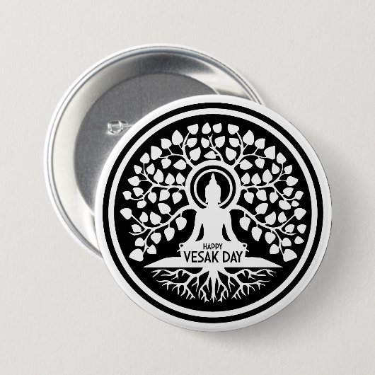 Happy Vesak Day Ronde Button 7,6 Cm (Voorkant /achterkant)