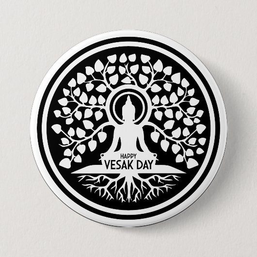 Happy Vesak Day Ronde Button 7,6 Cm (Voorkant)