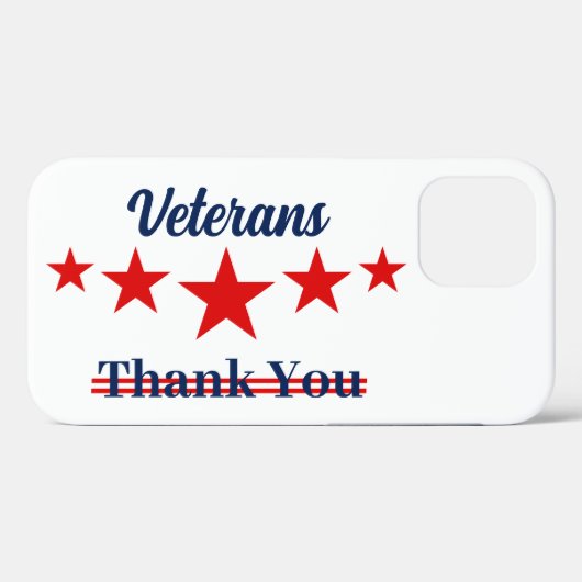 Happy Veterans Da Case-Mate iPhone Case (Achterkant (horizontaal))