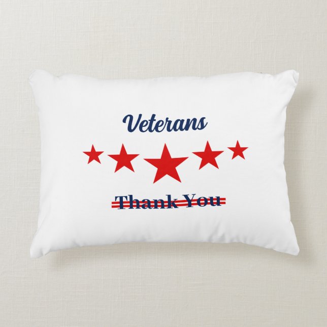 Happy Veterans Dag Accent Kussen (Voorkant)