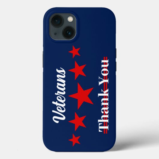 Happy Veterans Dag Case-Mate iPhone Case (Achterkant)
