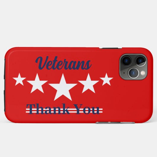 Happy Veterans Dag Case-Mate iPhone Case (Achterkant (horizontaal))