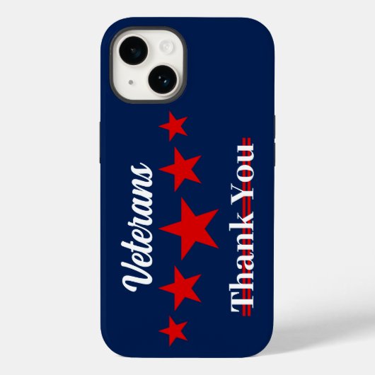Happy Veterans Dag Case-Mate iPhone Case (Achterkant)