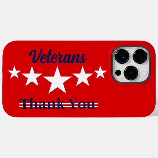Happy Veterans Dag Case-Mate iPhone Case (Achterkant (horizontaal))
