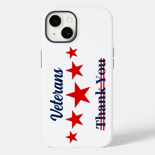 Happy Veterans Dag Case-Mate iPhone Case (Achterkant)