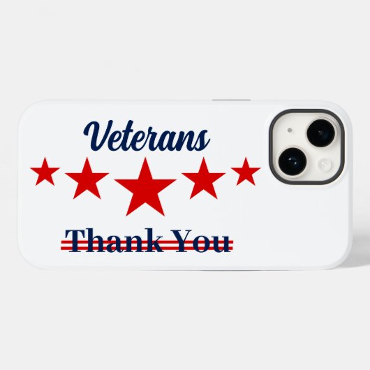 Happy Veterans Dag Case-Mate iPhone Case (Achterkant (horizontaal))