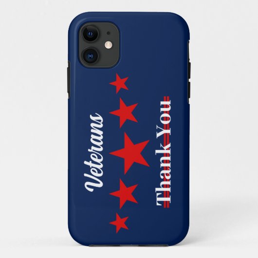 Happy Veterans Dag Case-Mate iPhone Case (Achterkant)