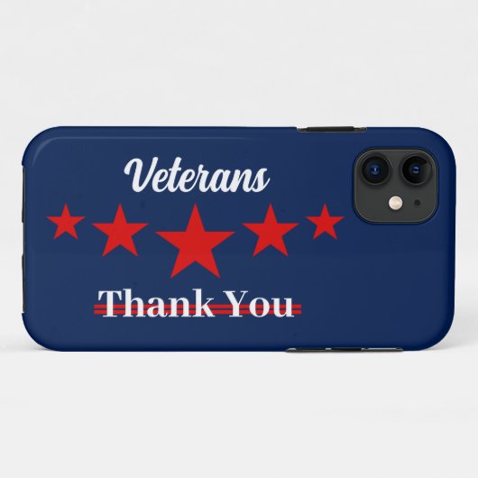 Happy Veterans Dag Case-Mate iPhone Case (Achterkant (horizontaal))
