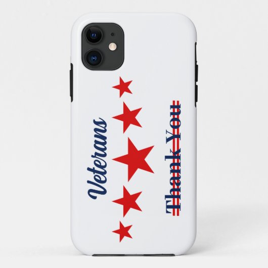 Happy Veterans Dag Case-Mate iPhone Case (Achterkant)