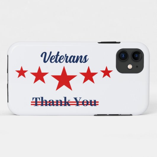 Happy Veterans Dag Case-Mate iPhone Case (Achterkant (horizontaal))