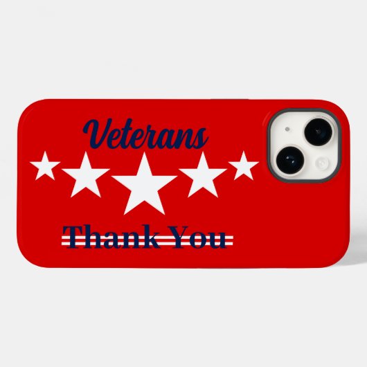 Happy Veterans Dag Case-Mate iPhone Case (Achterkant (horizontaal))