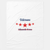 Happy Veterans Dag Fleece Deken (Voorkant)