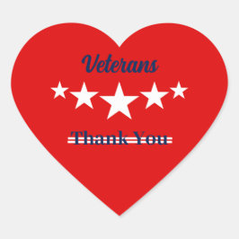 Happy Veterans Dag Hart Sticker