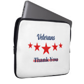 Happy Veterans Dag Laptop Sleeve (Voorkant Rechts)