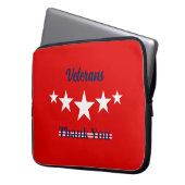 Happy Veterans Dag Laptop Sleeve (Voorkant Links)