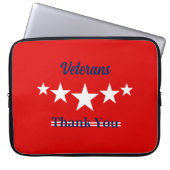 Happy Veterans Dag Laptop Sleeve (Voorkant)