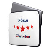 Happy Veterans Dag Laptop Sleeve (Voorkant Links)