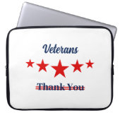 Happy Veterans Dag Laptop Sleeve (Voorkant)