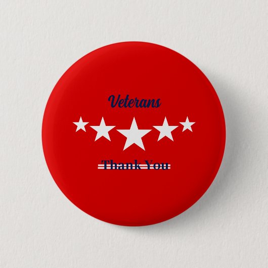 Happy Veterans Dag Ronde Button 5,7 Cm (Voorkant)