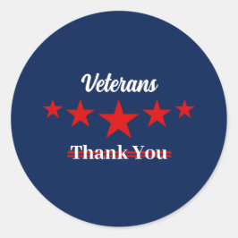 Happy Veterans Dag Ronde Sticker