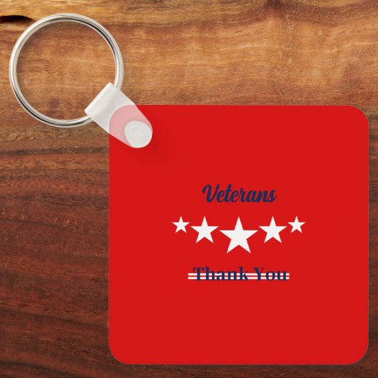 Happy Veterans Dag Sleutelhanger (Voorkant)