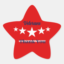 Happy Veterans Dag Ster Sticker