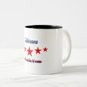 Happy Veterans Dag Tweekleurige Koffiemok (Voorkant rechts)