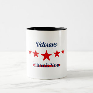 Happy Veterans Dag Tweekleurige Koffiemok
