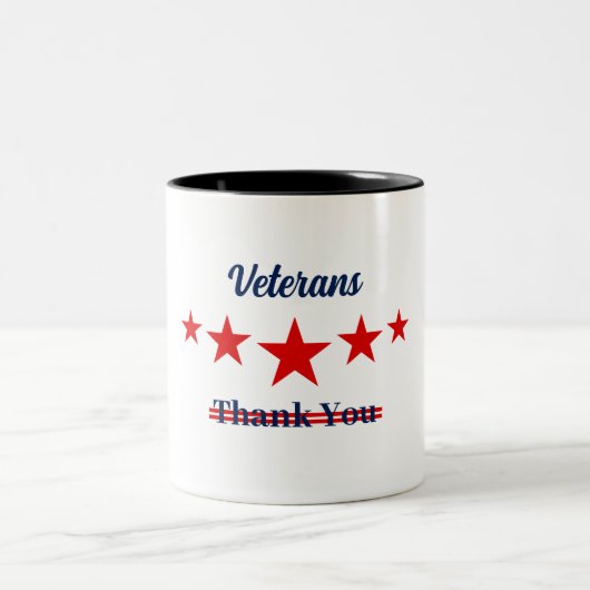 Happy Veterans Dag Tweekleurige Koffiemok (Center)