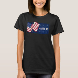 Happy Veterans Dag VS-veteranen met Amerikaanse vl T-shirt