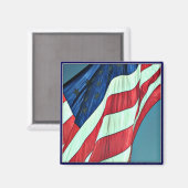 Happy Veterans Day, Amerikaanse vlag - Magnet (Voorkant / Achterkant)