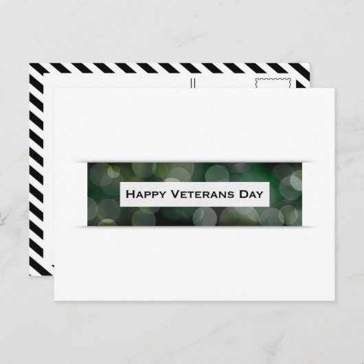 Happy Veterans Day (bokeh) Briefkaart (Voorkant / Achterkant)