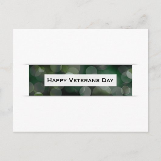 Happy Veterans Day (bokeh) Briefkaart (Voorkant)