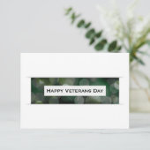 Happy Veterans Day (bokeh) Kaart (Staand voorkant)