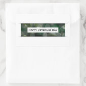 Happy Veterans Day (bokeh) Rechthoekige Sticker (Tas)