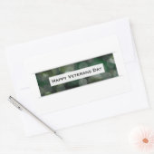 Happy Veterans Day (bokeh) Rechthoekige Sticker (Envelop)