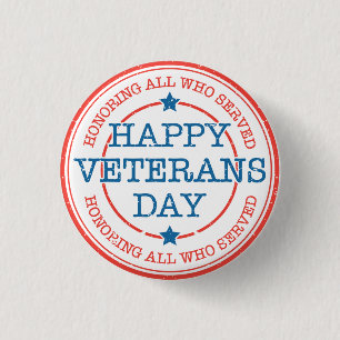 Happy Veterans Day Button