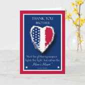 Happy Veterans Day for Brother, The Hero's Heart Kaart (Gele Bloem)